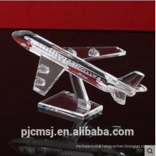 crystal plane glass airplane model for business gift decoration for home